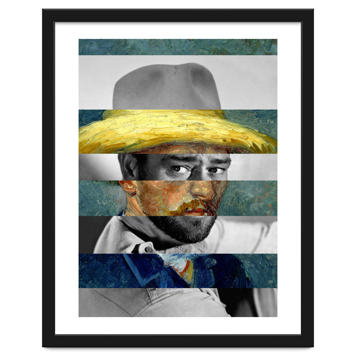 Van Gogh's Self Portrait With Straw Hat & John Wayne