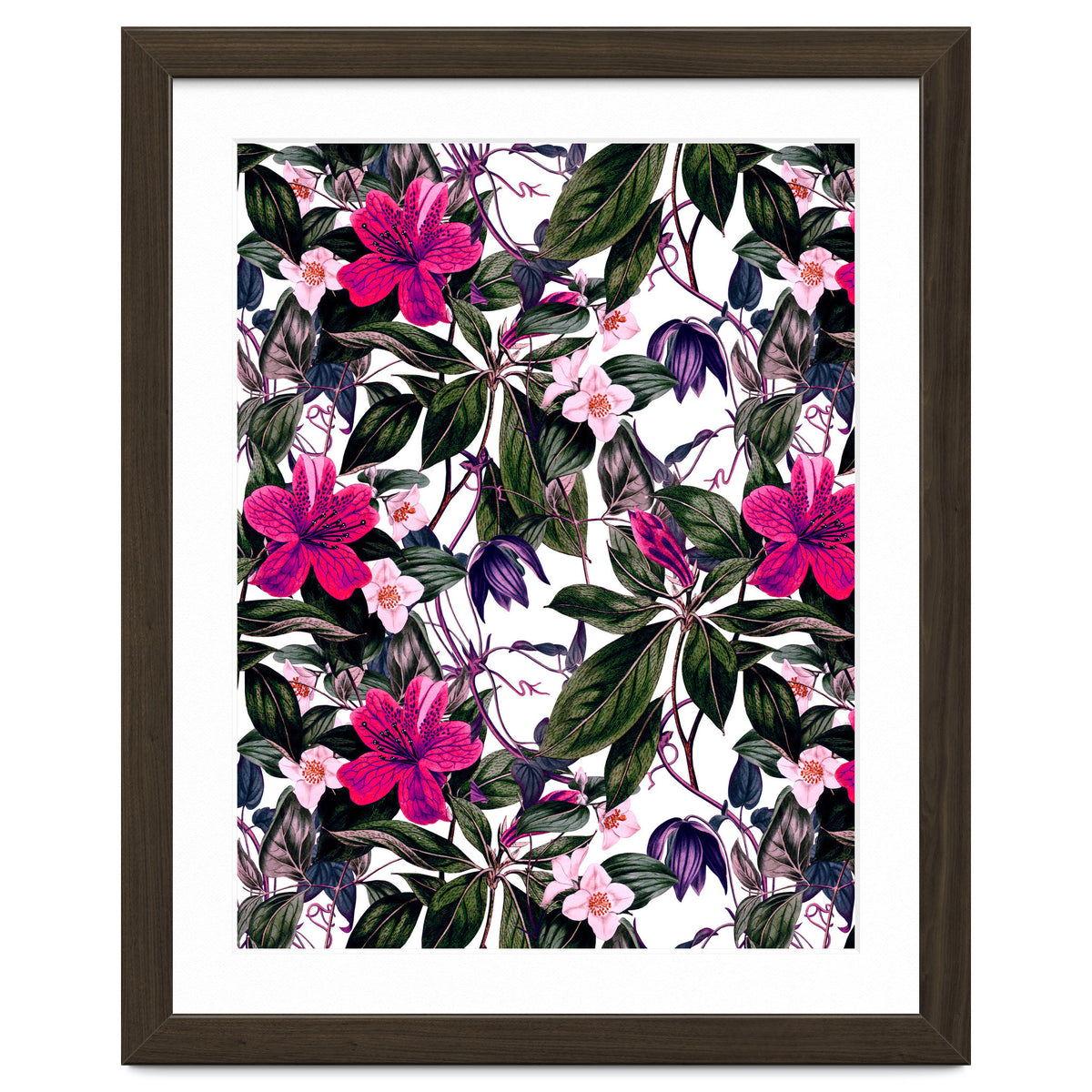 Pattern antique botanical flowers