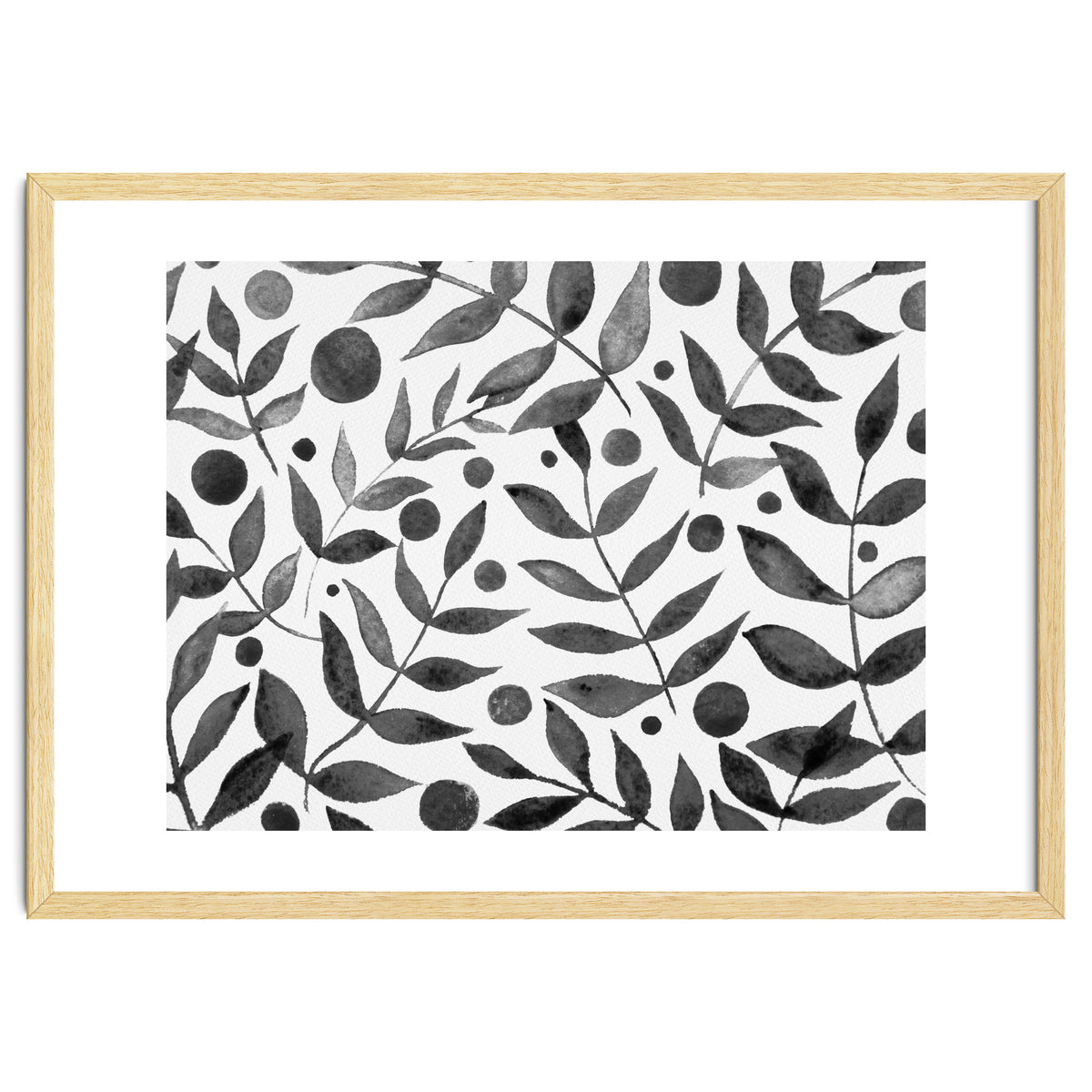 Watercolor Black Branches