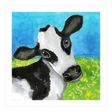 Cow in the meadow watercolor (Print Only) thumbnail