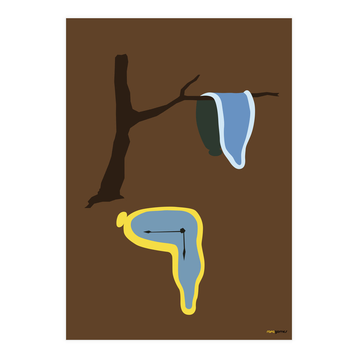 La Persistencia De La Memoria Minimalist (Print Only)