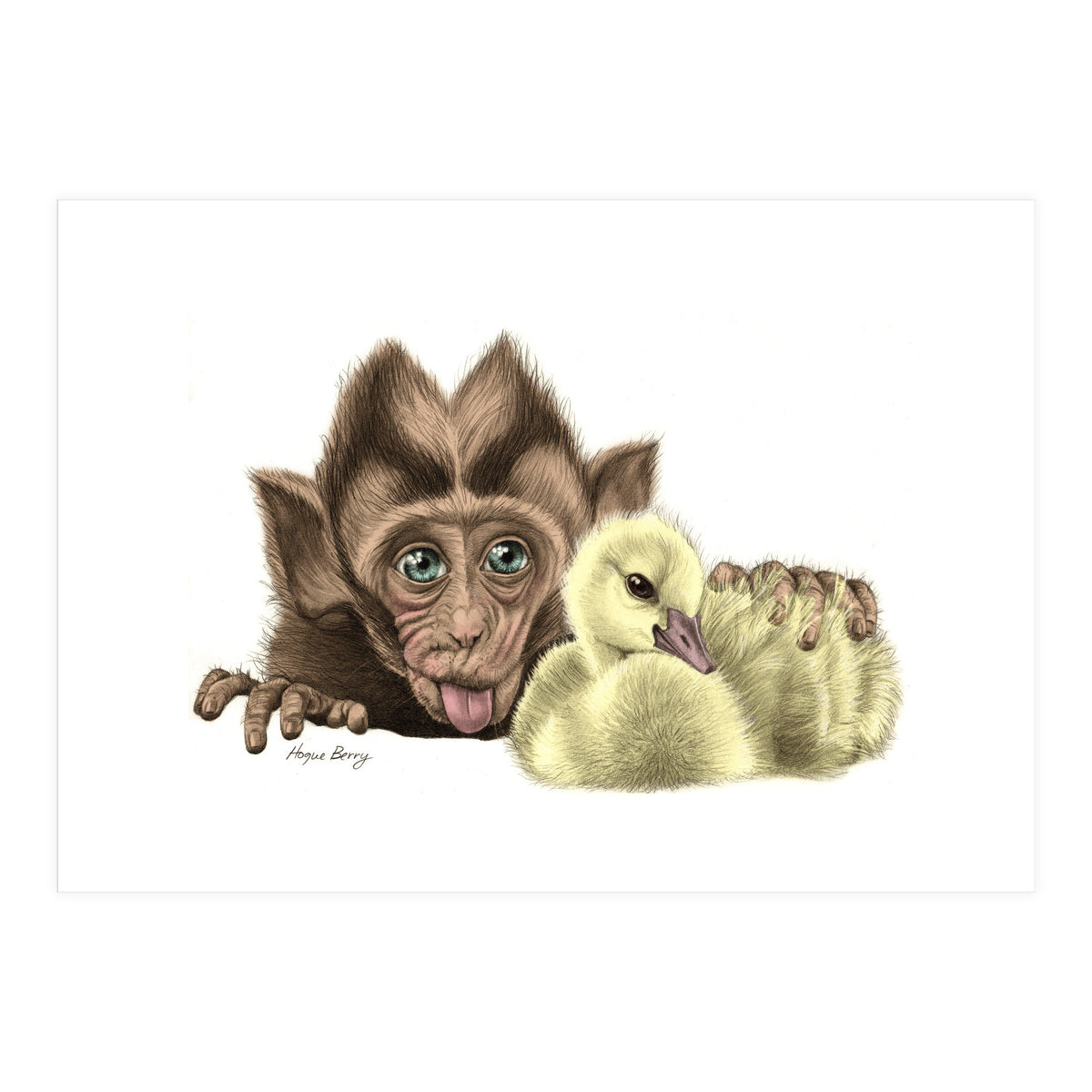 Monkey and Duckling (Print Only)
