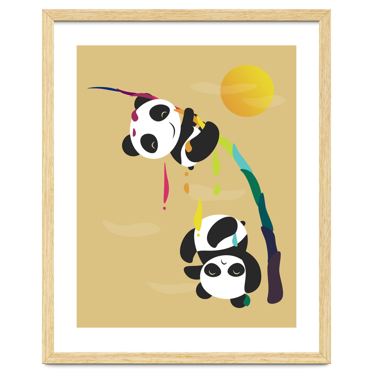 Pandas meet a strange rainbow