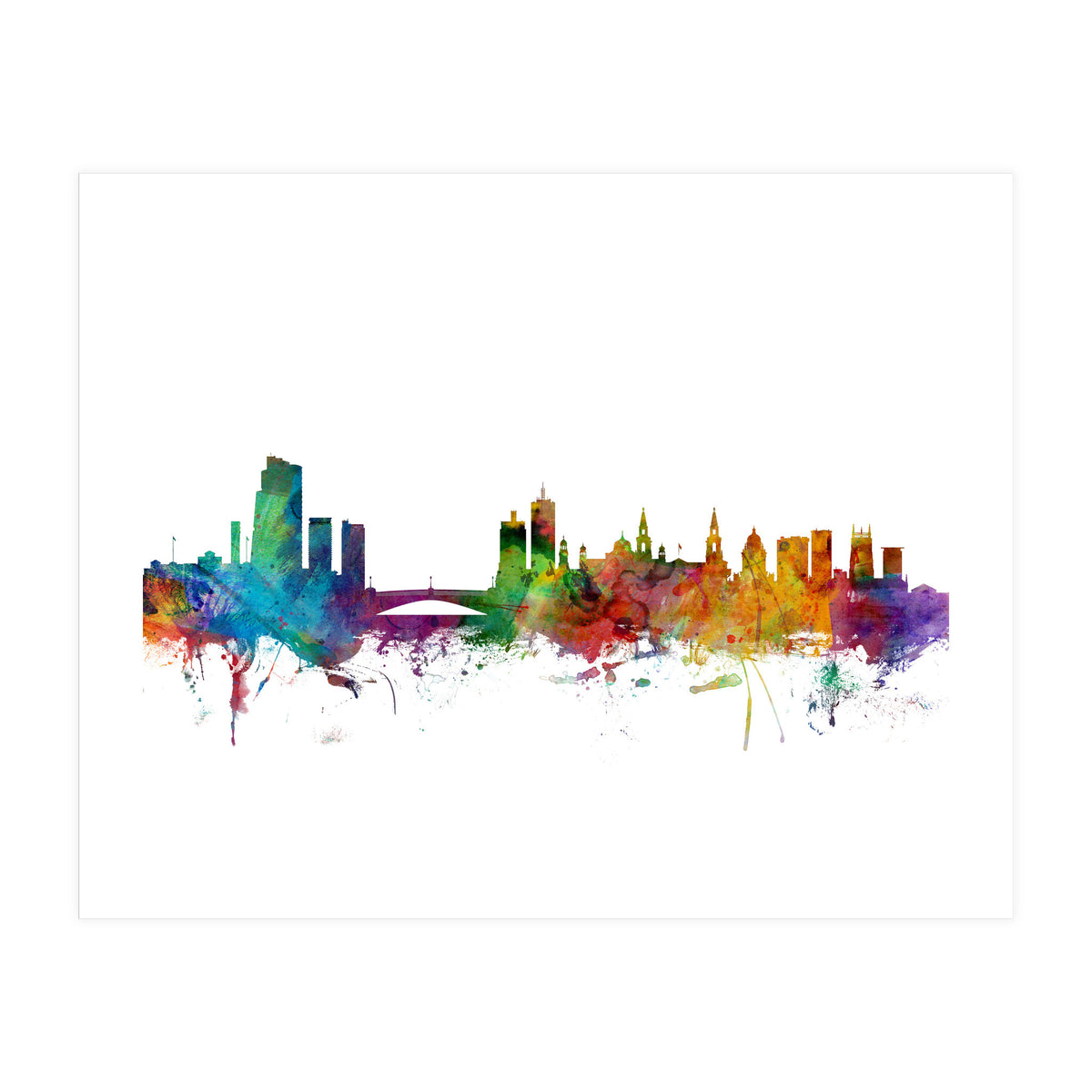 Leeds England Skyline (Print Only)
