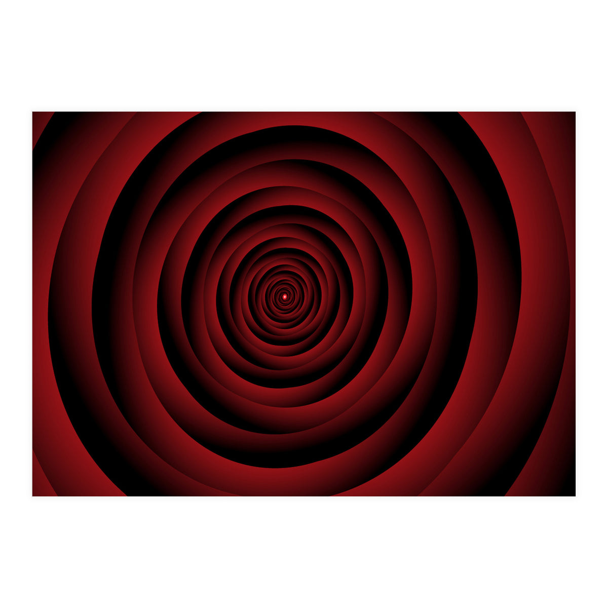 Abstract Concentric Spiral Circles (Print Only)