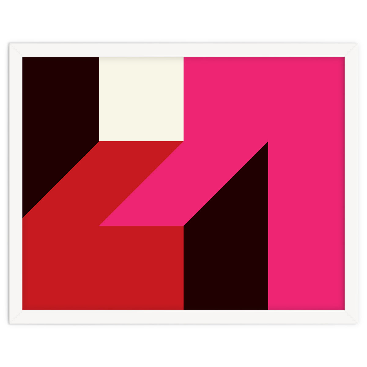 Geometric Shapes No. 62 - red, magenta & black