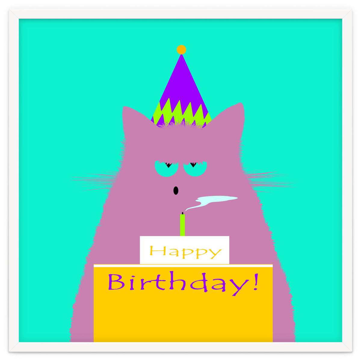 Birthday Lilac Cat