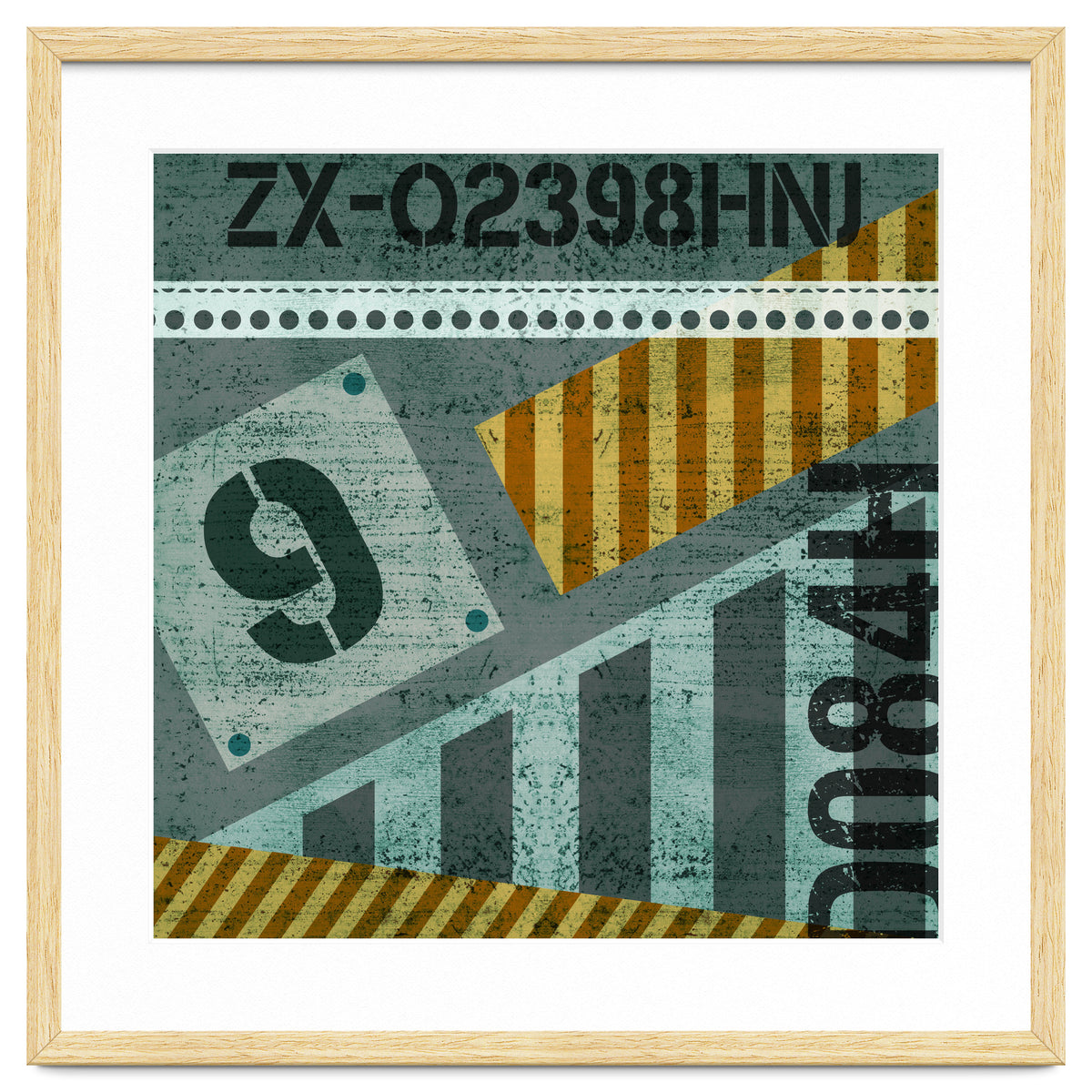 Abstract Industrial Slate And Stripes