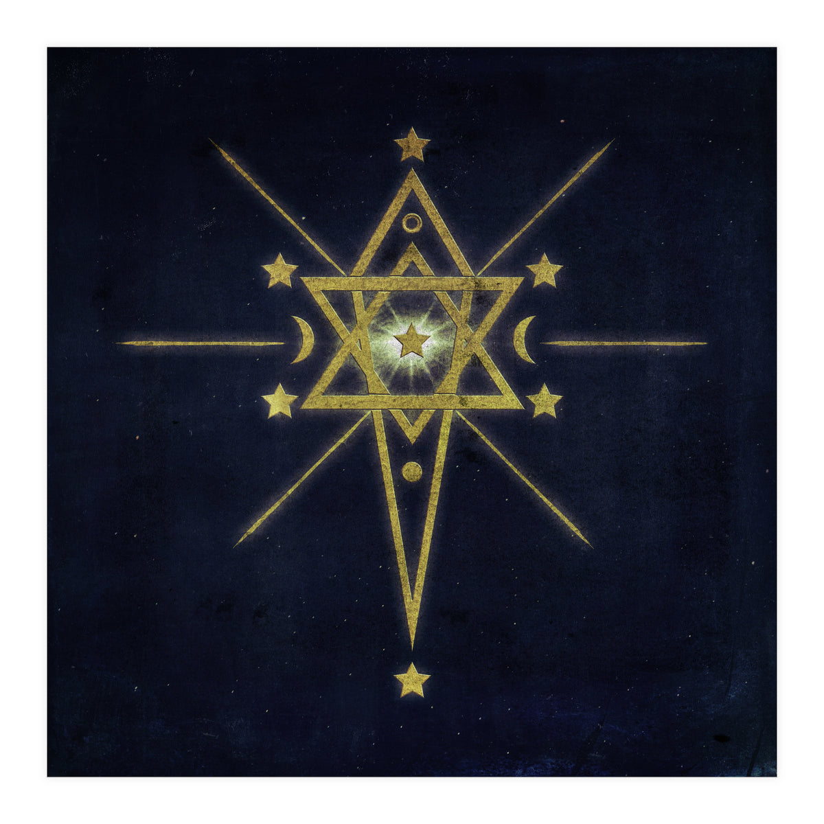 Pentagram moon  (Print Only)