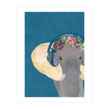 Boho Elephant listening to Music (Print Only) thumbnail