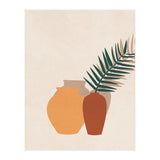 Tropical Palm Leaf Pottery Minimal Boho (Print Only) thumbnail