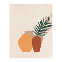 Tropical Palm Leaf Pottery Minimal Boho (Print Only)