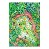 Tropical Vacay | Rainforest Jungle Botanical Lush Nature | Summer Lake People Swim | Boho Painting (Print Only) thumbnail
