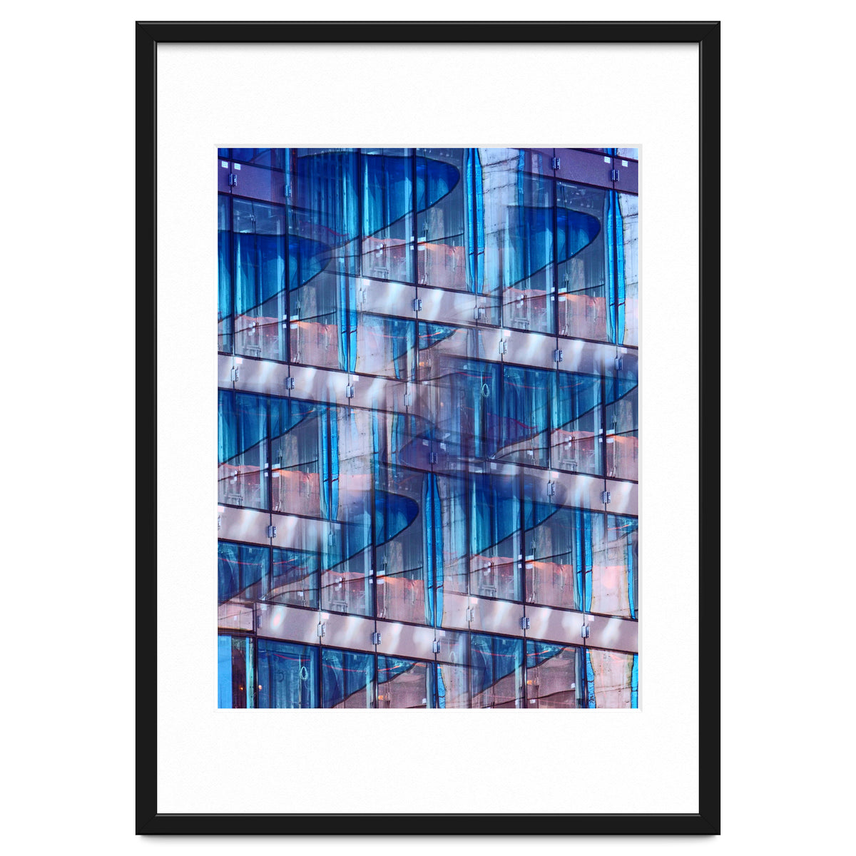 Blue Skyscraper Abstract