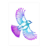 Flying Bird in Electric Blue (Print Only) thumbnail