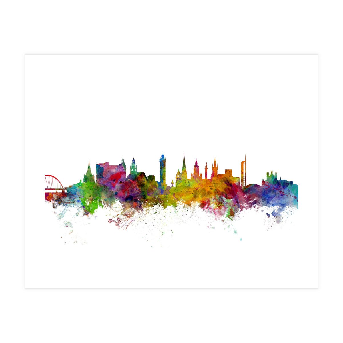 Glasgow Scotland Skyline (Print Only)
