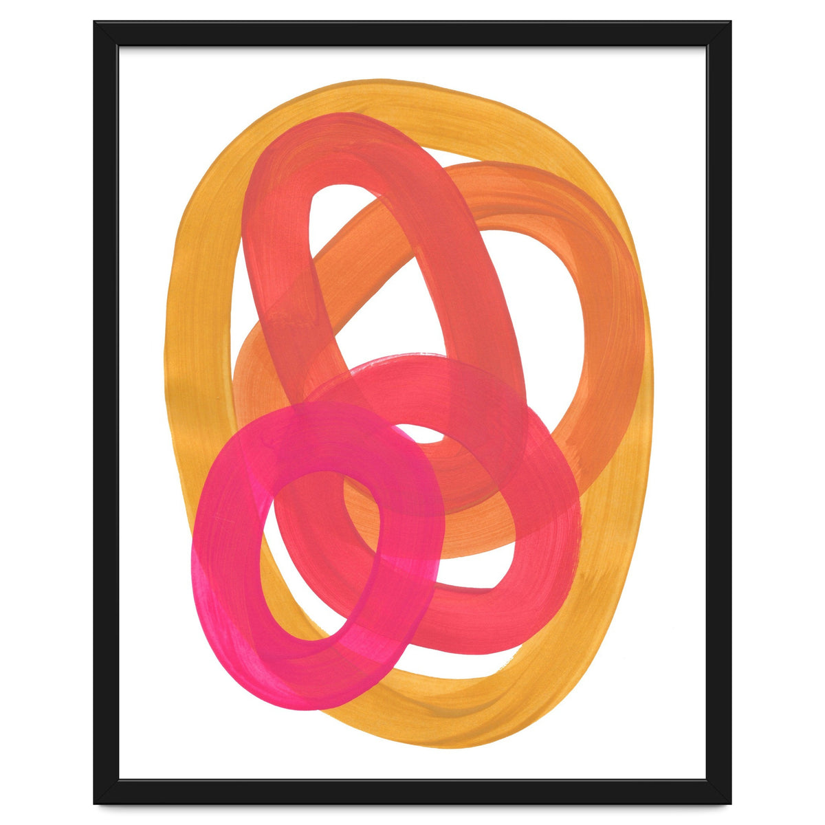 Warm Candy Colors Magenta Yellow Nesting Circles Ombre