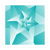 Bluish Trendy Triangle Pattern (Print Only) thumbnail