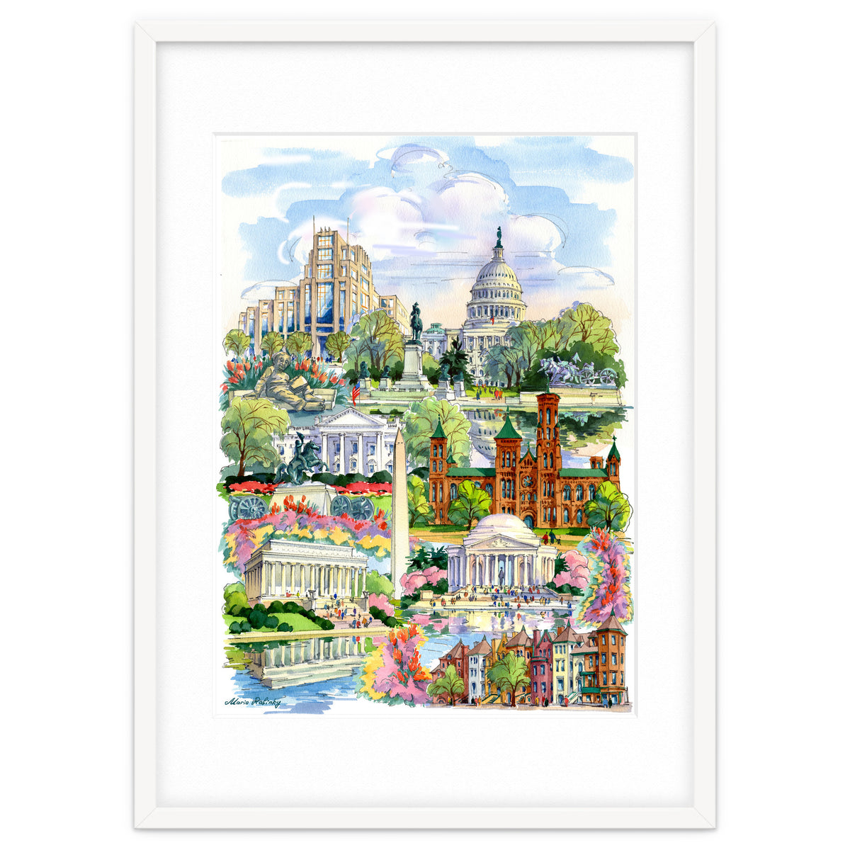 Washington District of Columbia Illustration