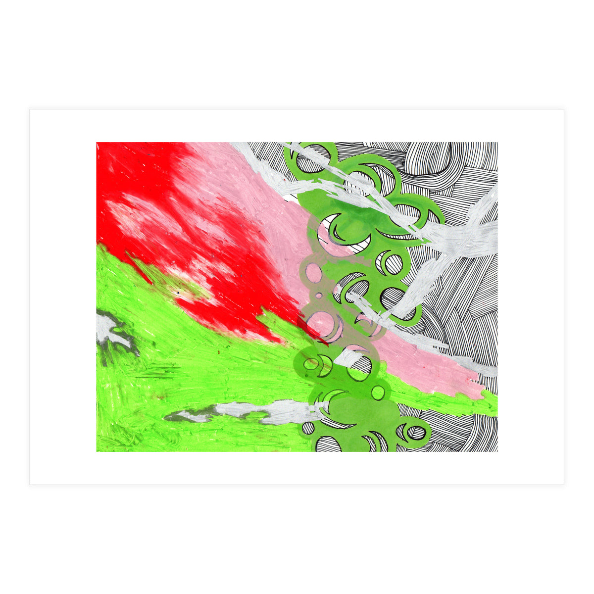 Green and Pink Spill (Print Only)