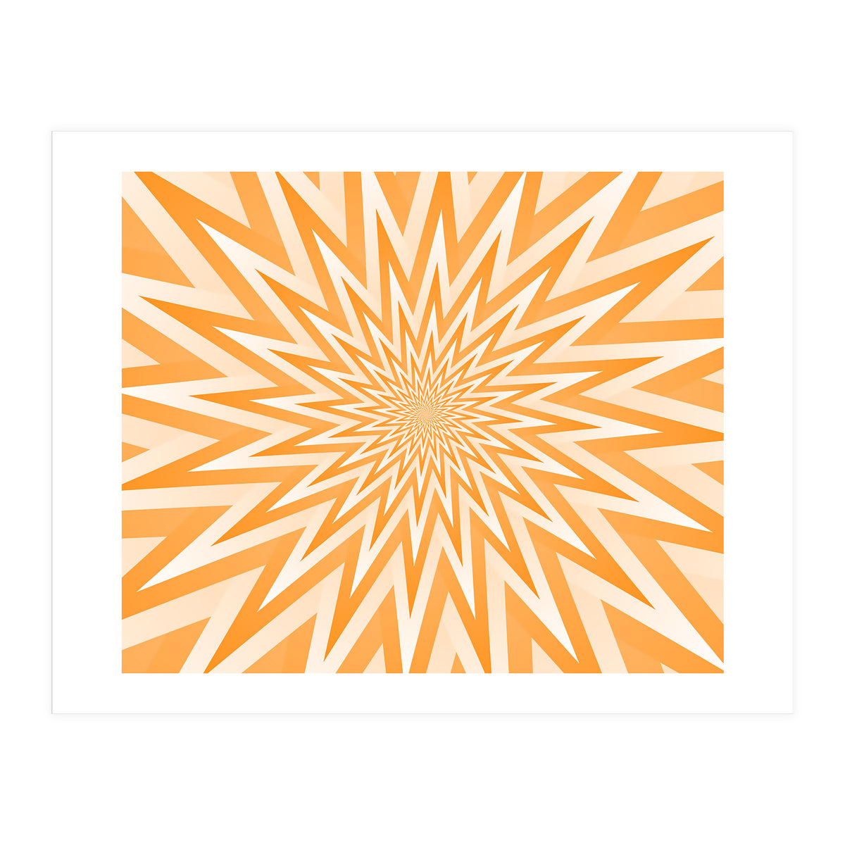 Abstract Orange Geometric Design Art (Print Only)