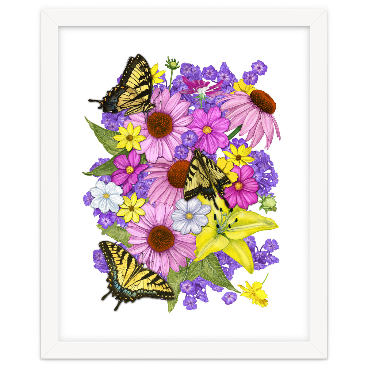 Corn Flowers and Swallowtails