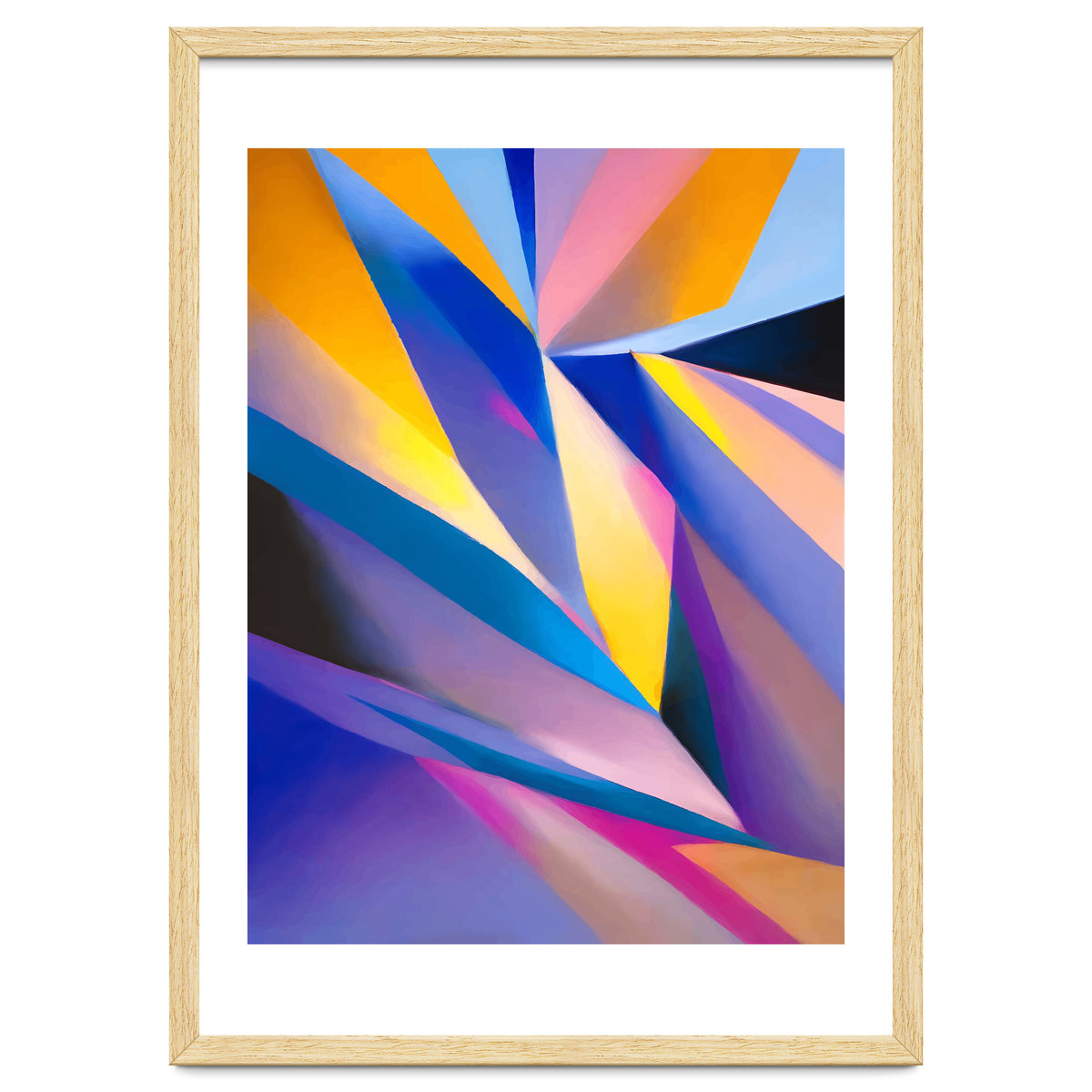 Painted Thoughts, Abstract Geometric Painting, Eclectic Maximalist Bohemian Shapes