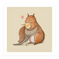 Cockatiel And Squirrel (Print Only)
