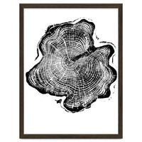 Alaskan Cypress, Tree Ring Art Print, Woodblock