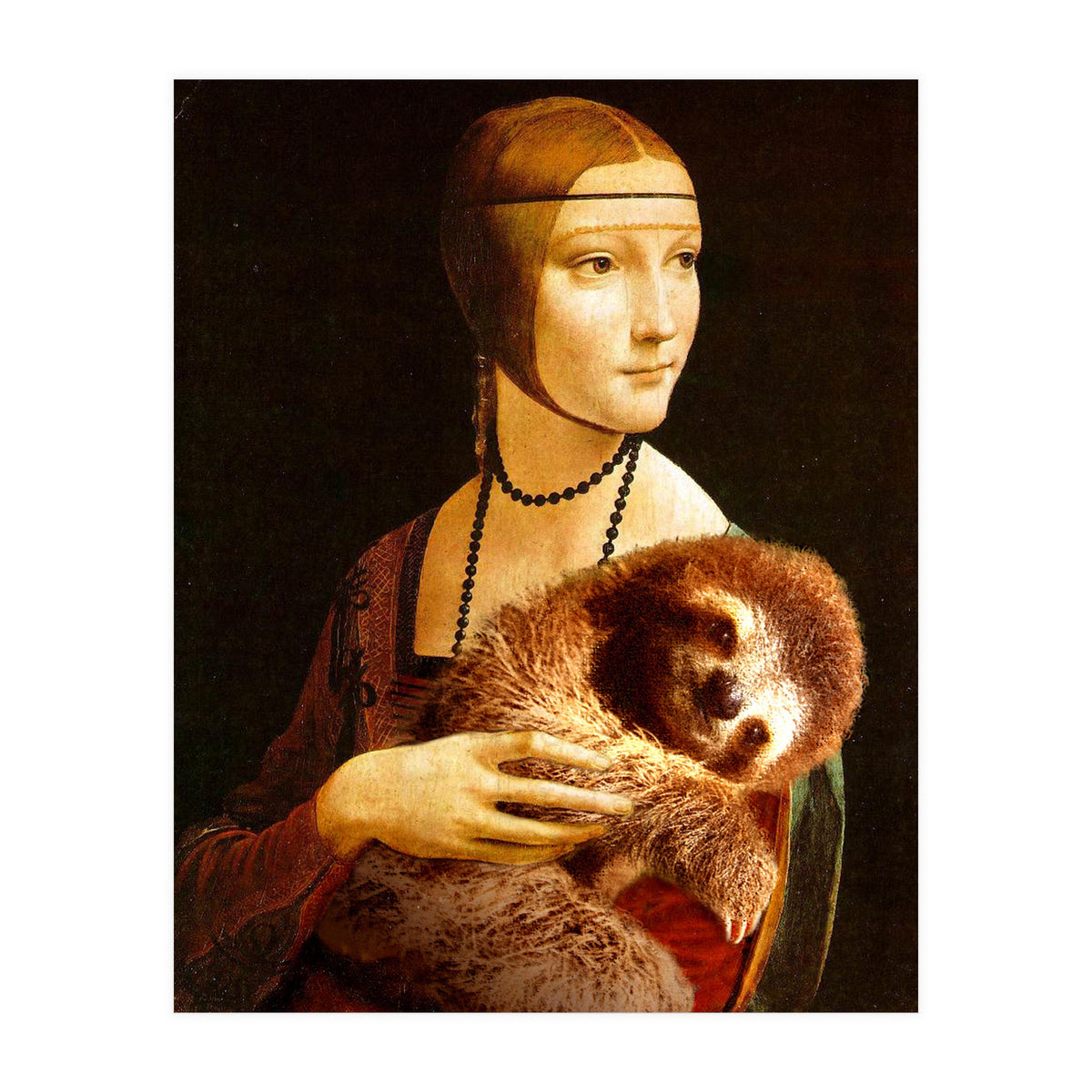 Lady With A Sloth (Print Only)