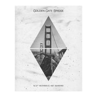 Coordinates SAN FRANCISCO Golden Gate Bridge (Print Only)