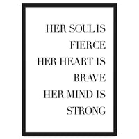 Fierce, Brave, Strong Female Empowerment Quote