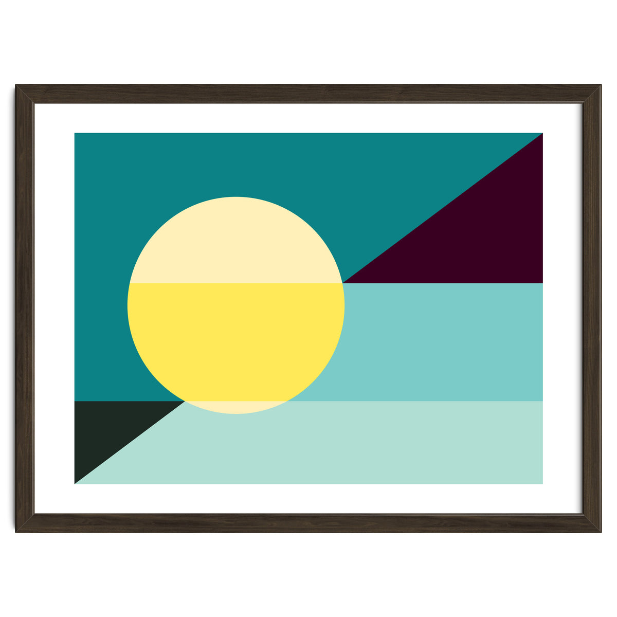 Geometric Shapes No. 3 - teal, purple & yellow