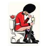 British Army Soldier on the Toilet, funny bathroom humour. (Print Only) thumbnail