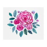 Watercolor rose bouquet (Print Only)