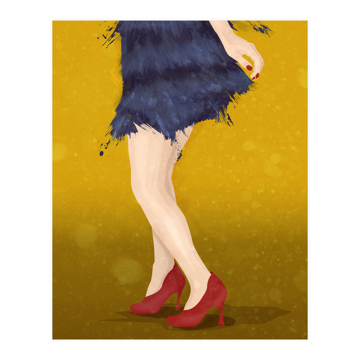 Flapper with red shoes (Print Only)