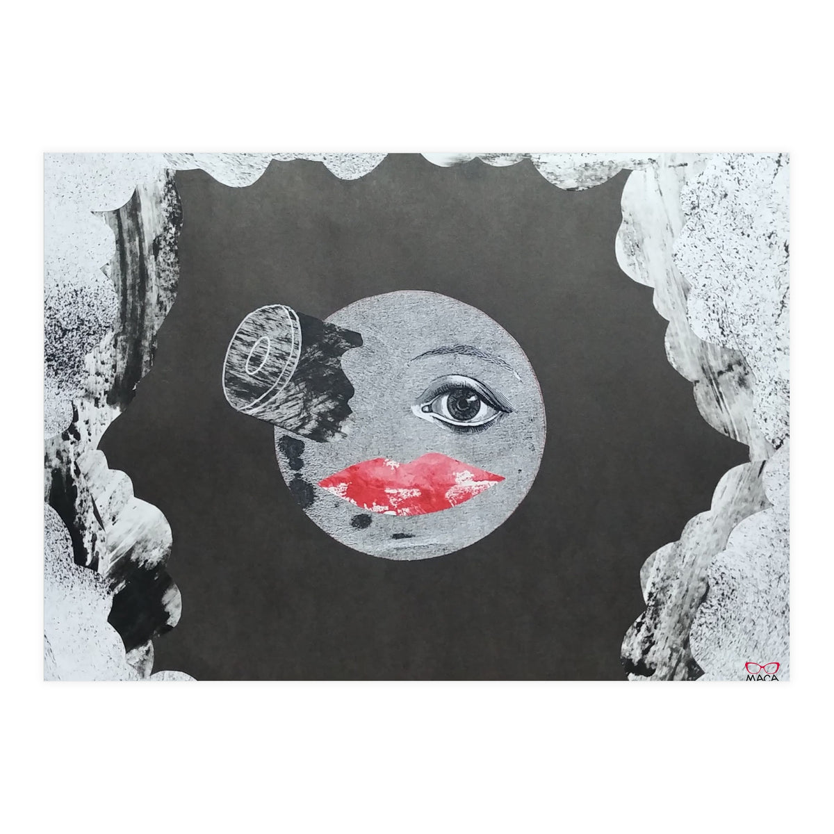 Voyage dans la lune collage (Print Only)