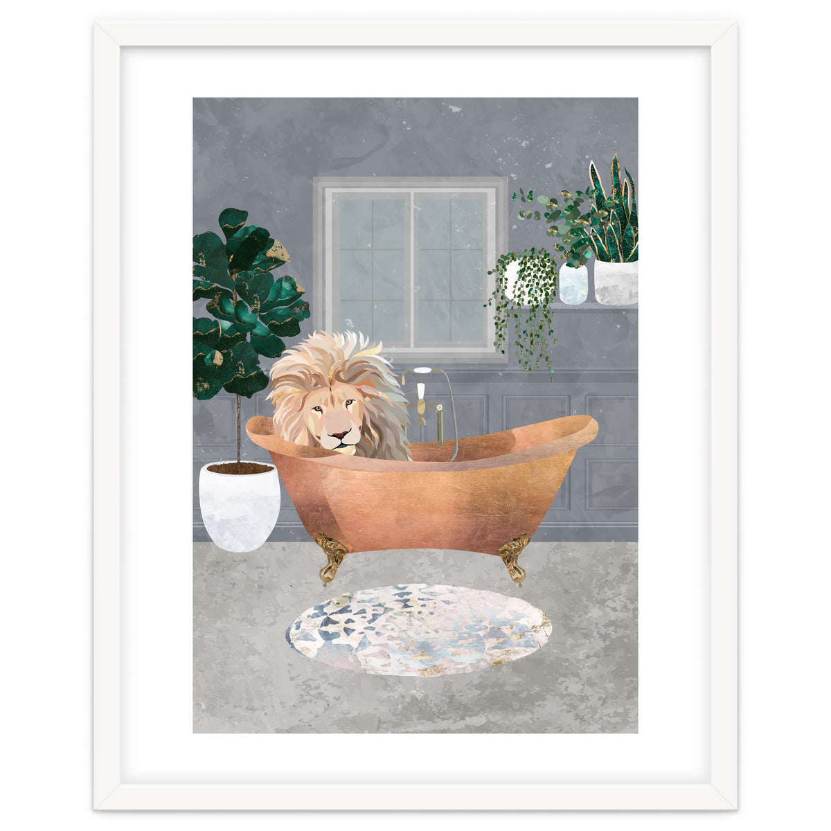 Lux Lion in a copper bath
