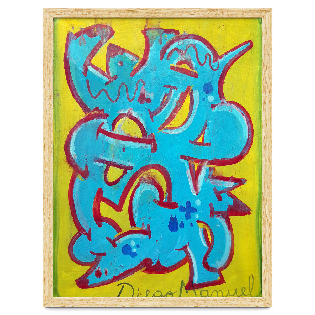 Forma Celeste Sobre Amarillo 3