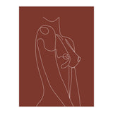 Female chest line-brown (Print Only) thumbnail
