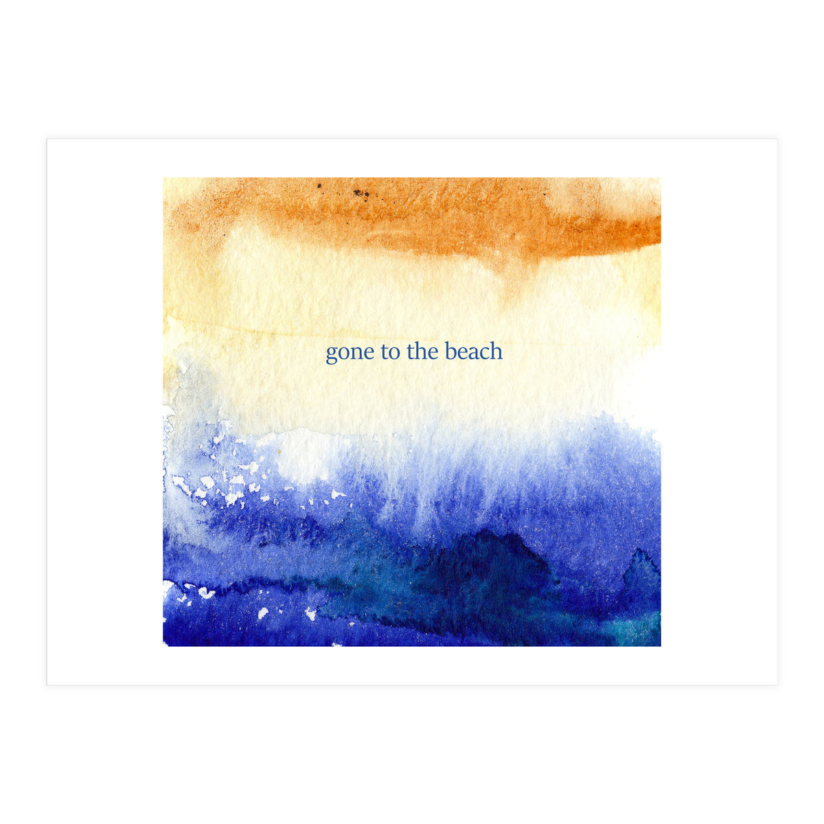 Gone to the beach || watercolor (Print Only)
