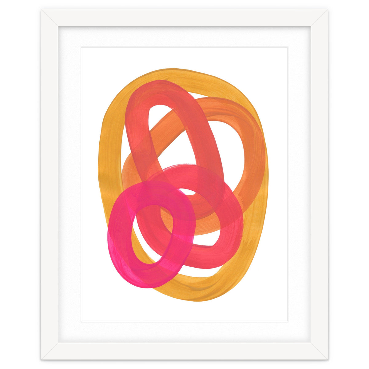 Warm Candy Colors Magenta Yellow Nesting Circles Ombre