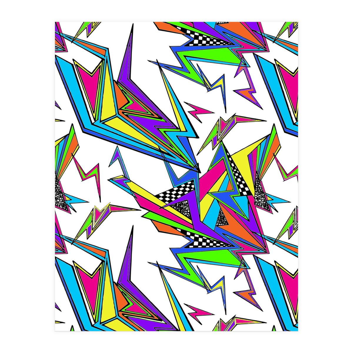 Neon Kapow White (Print Only)