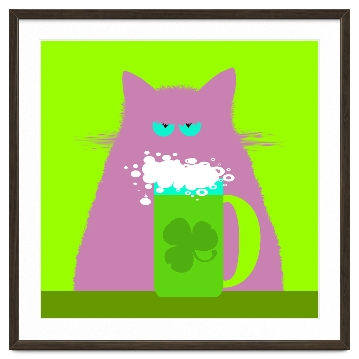 Saint Patrick's Day Lilac Cat