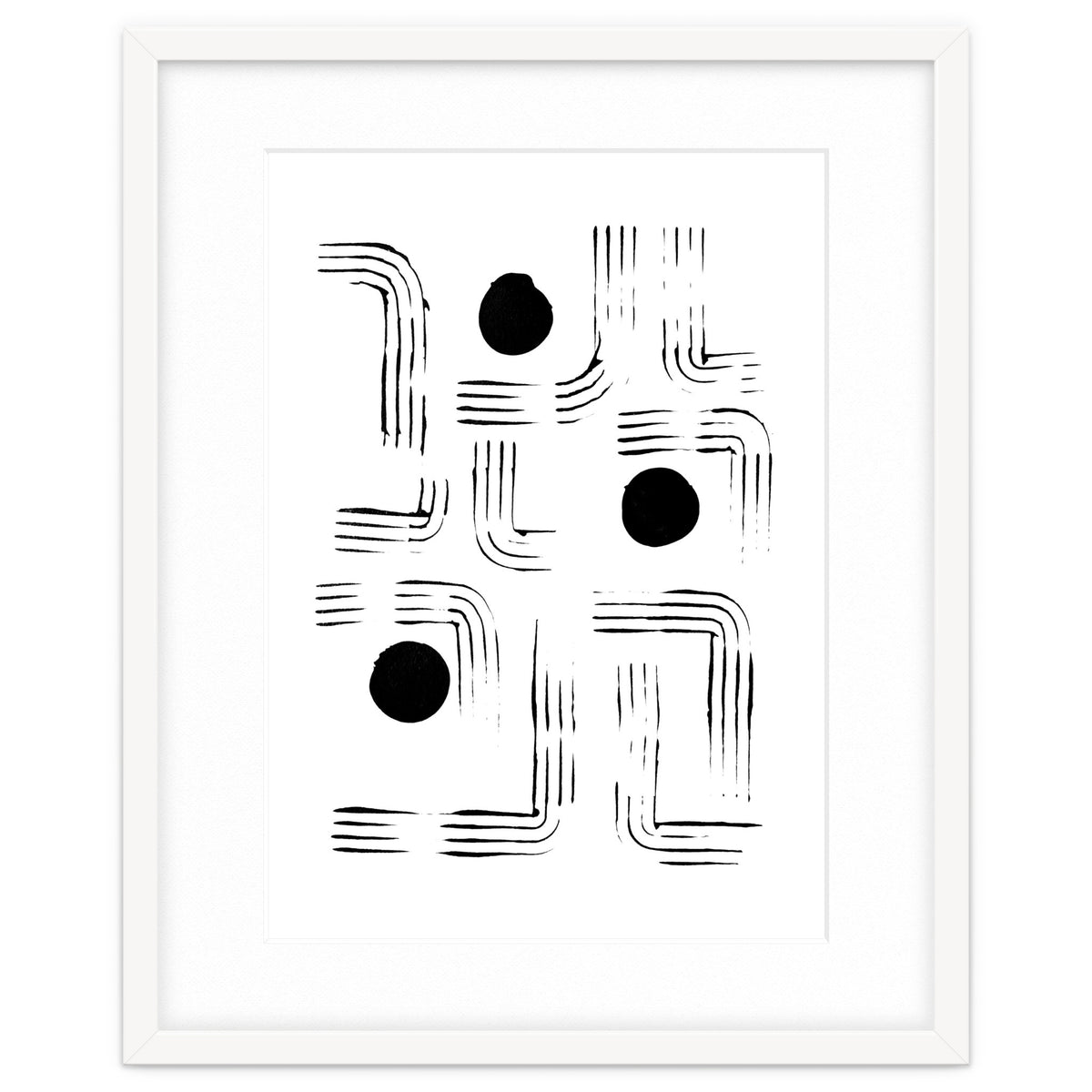 Mid-Century Modern Monochrome Print #1