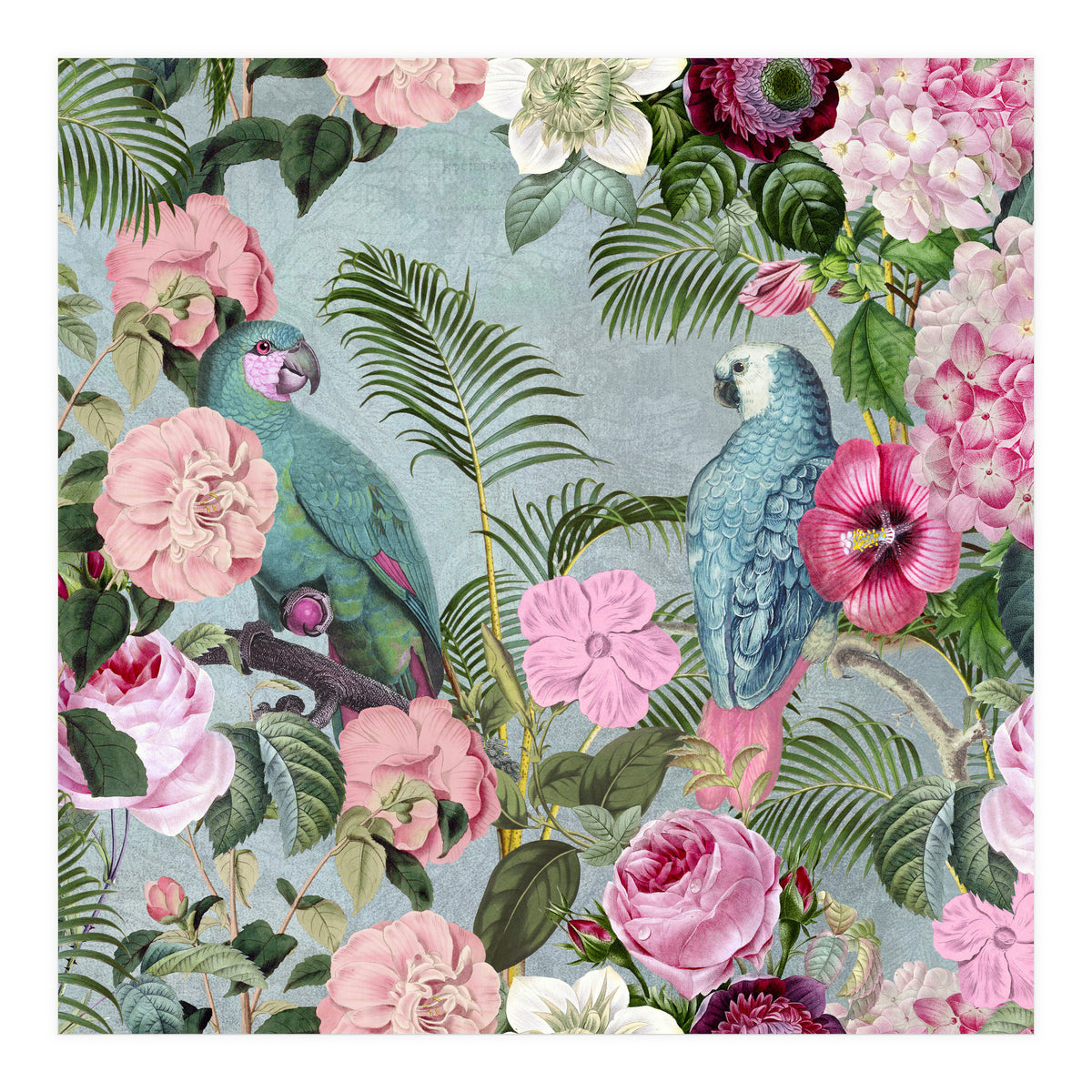 Jungle Rendevous Square  (Print Only)