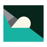 Geometric Shapes No. 56 - teal, grey & black (Print Only) thumbnail