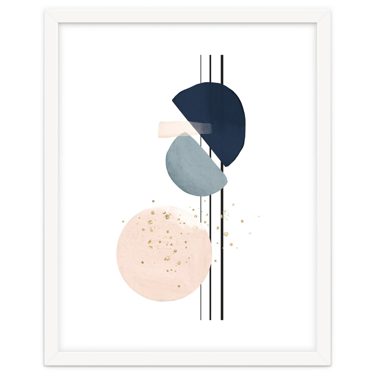 Abstract Study Blush and Navy Blue