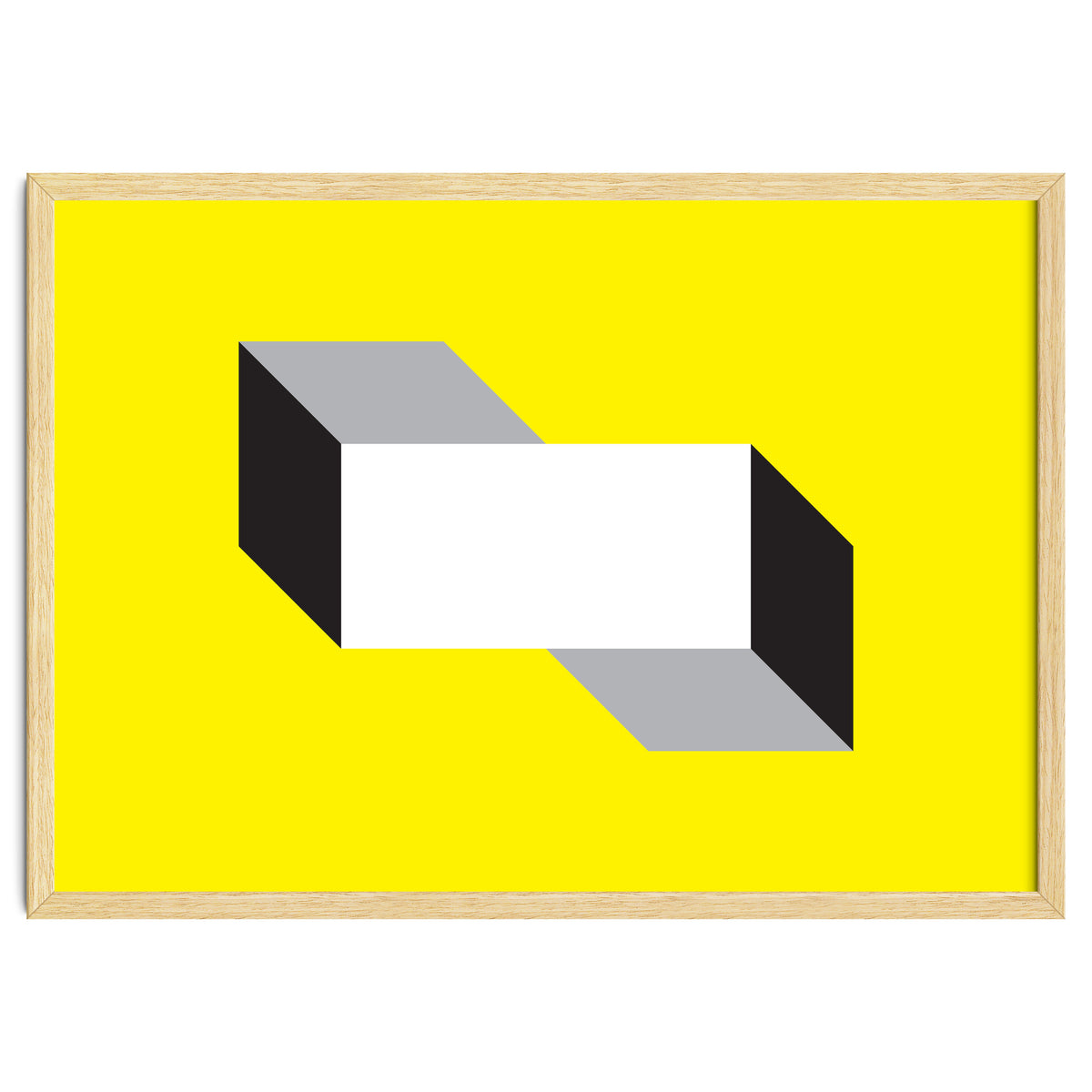 Geometric Shapes No. 50 - yellow, black & grey