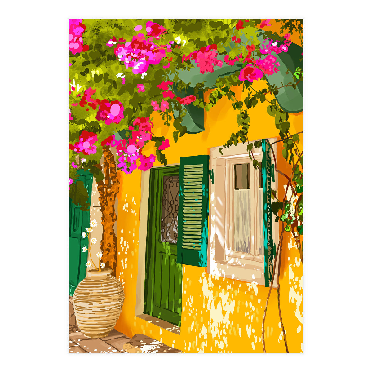 Living in the Sunshine. Always. | Summer Exotic Travel Architecture | Italy Sicily Boho Buildings (Print Only)